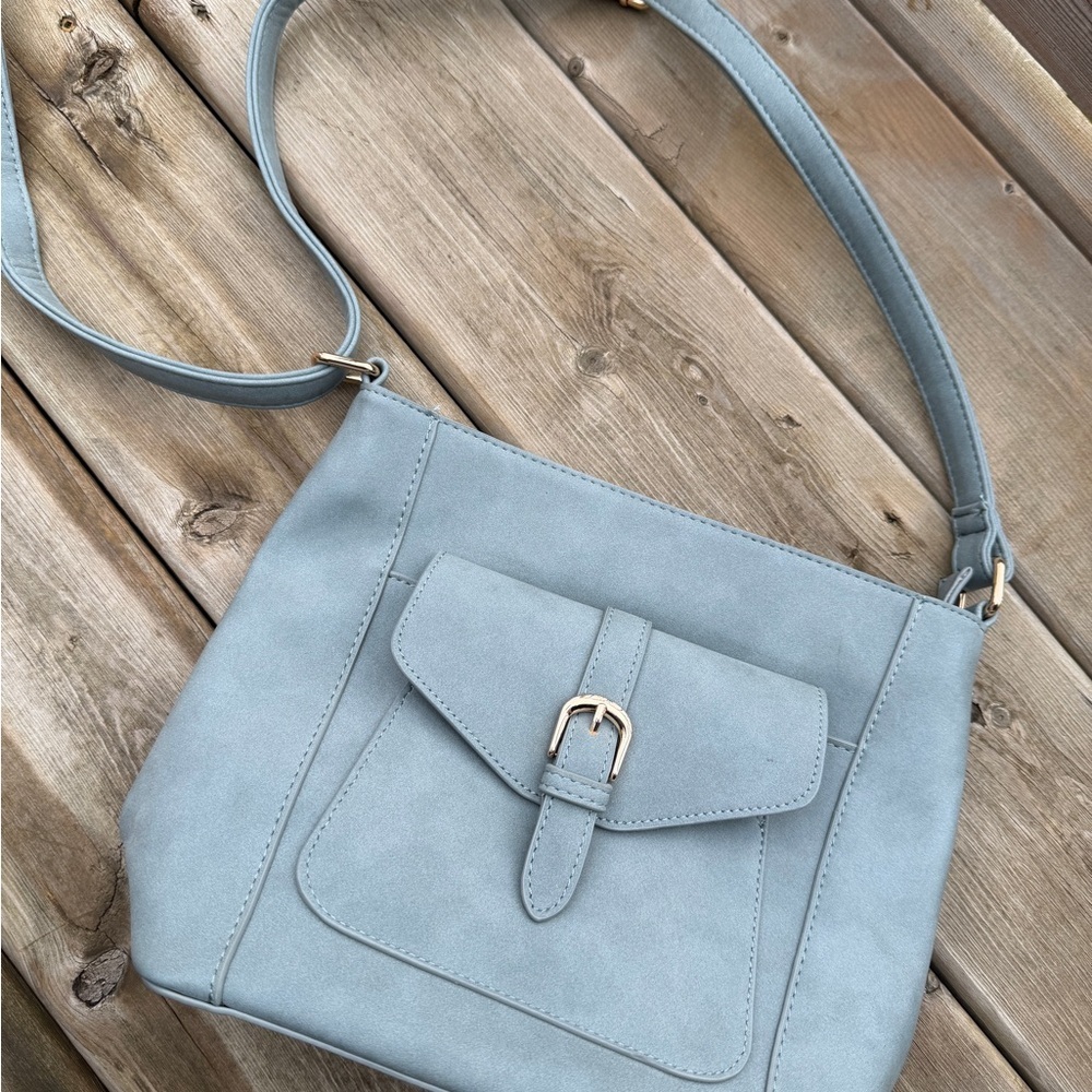 Blush Light Blue Crossbody Bag